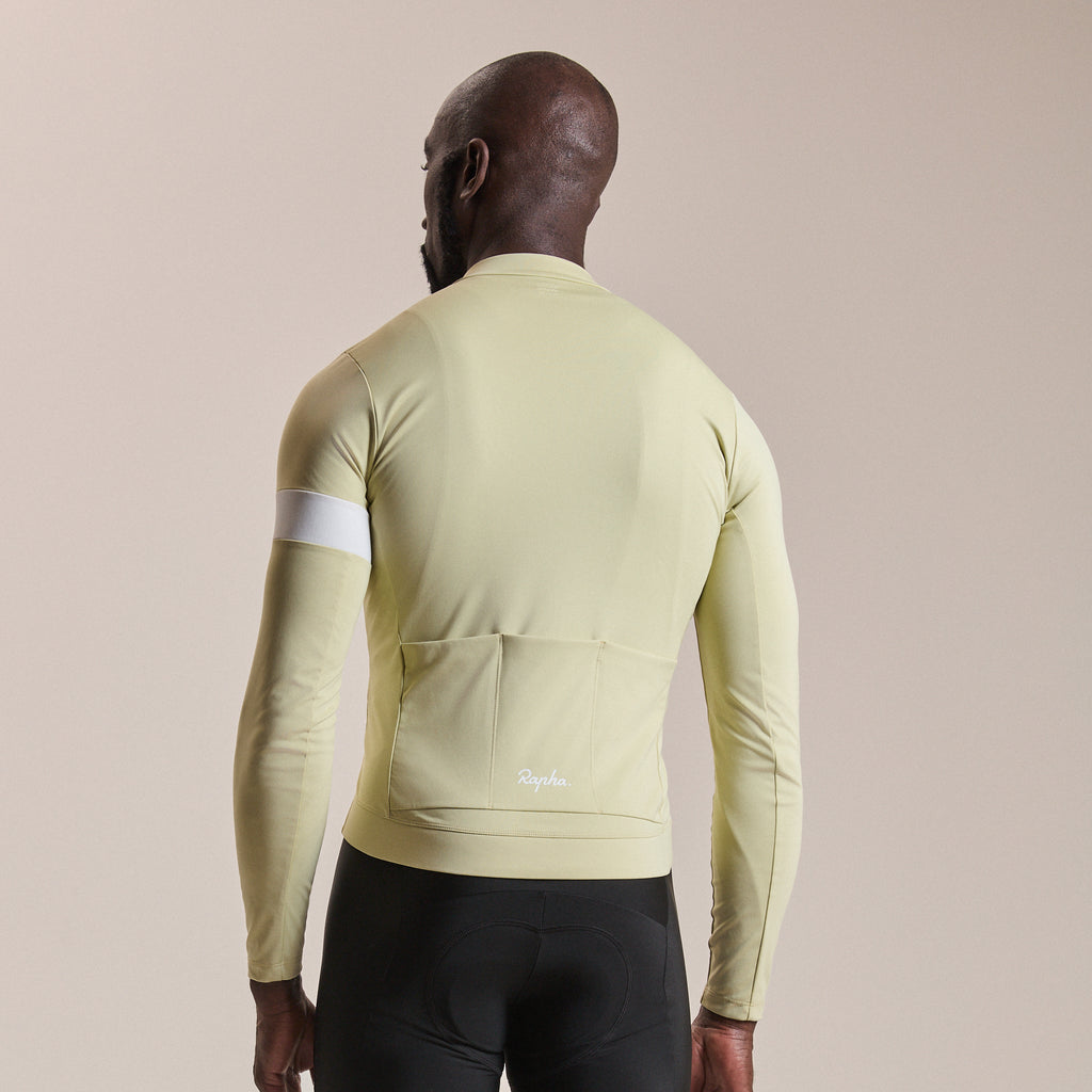 Men's Core Long Sleeve Thermal Jersey - Hay/White