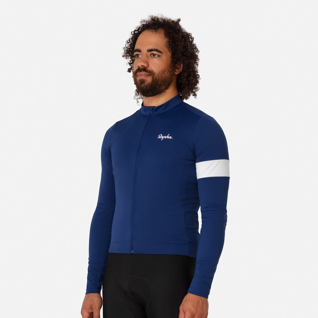 Men's Core Long Sleeve Thermal Jersey - Navy/White
