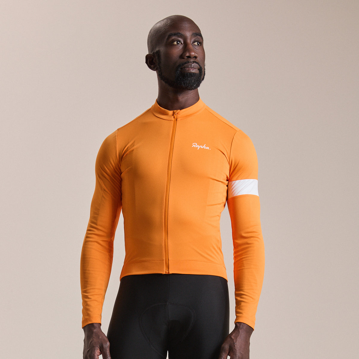 Men's Core Long Sleeve Thermal Jersey - Orange/White