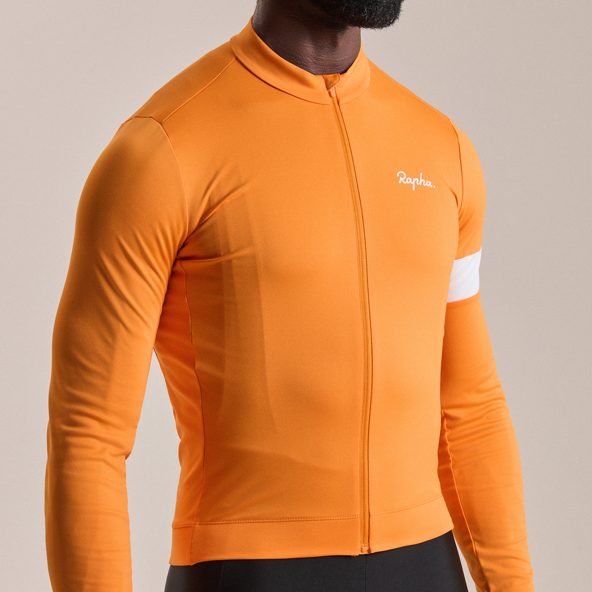 Men's Core Long Sleeve Thermal Jersey - Orange/White