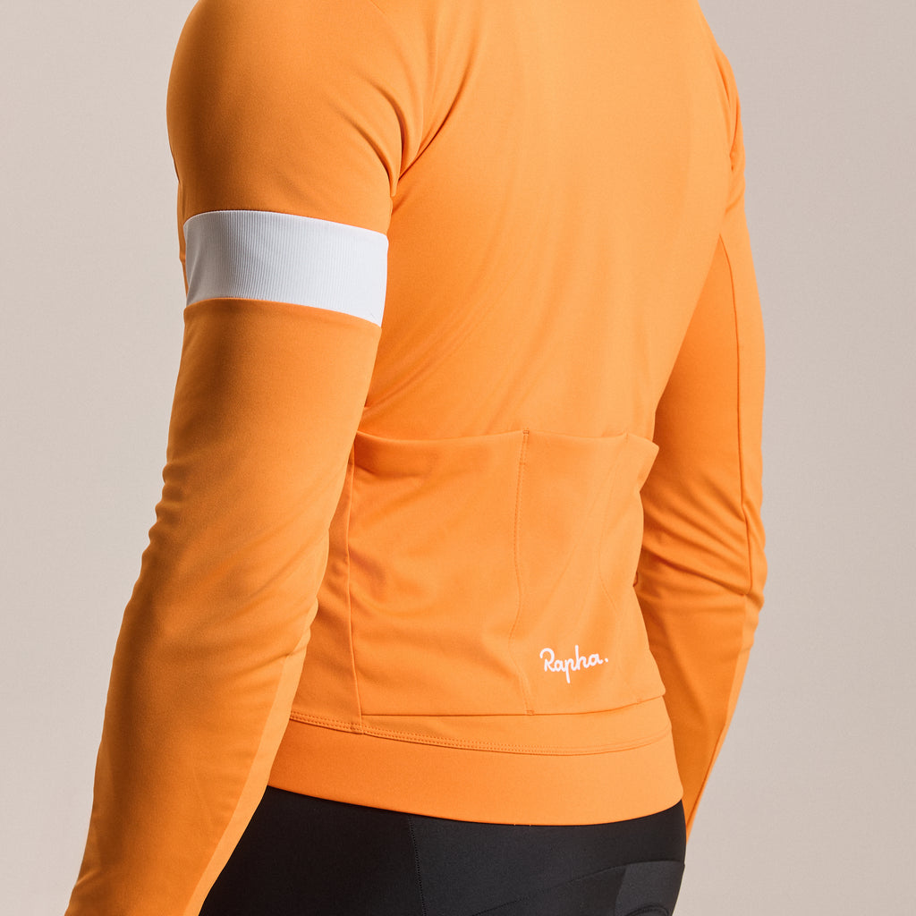Men's Core Long Sleeve Thermal Jersey - Orange/White