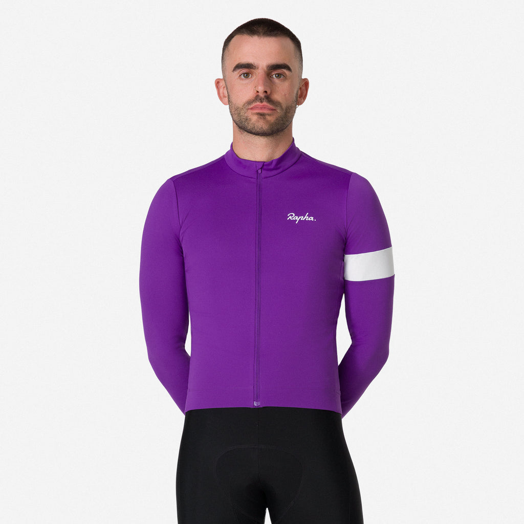 Men's Core Long Sleeve Thermal Jersey - Ultraviolet/White