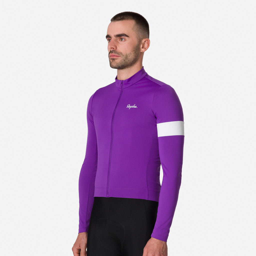 Men's Core Long Sleeve Thermal Jersey - Ultraviolet/White
