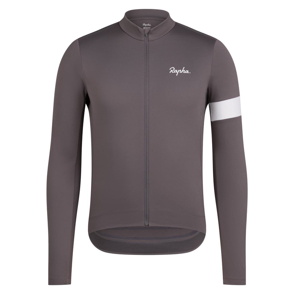 Men's Core Long Sleeve Thermal Jersey - Mushroom/White