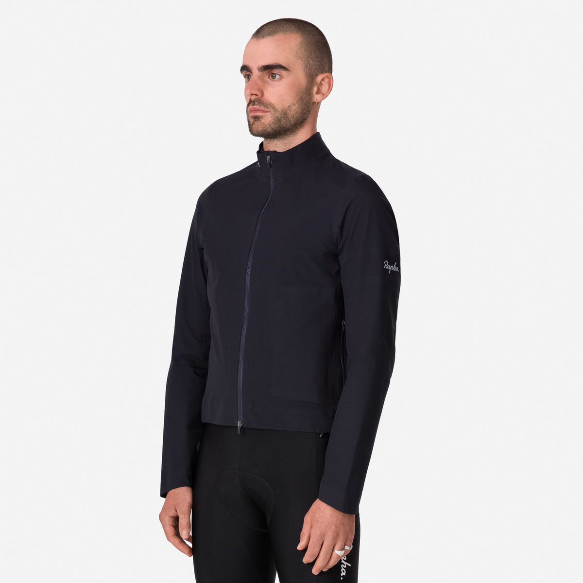 Men's Rapha Gore-Tex Rain Jacket - Black/Silver
