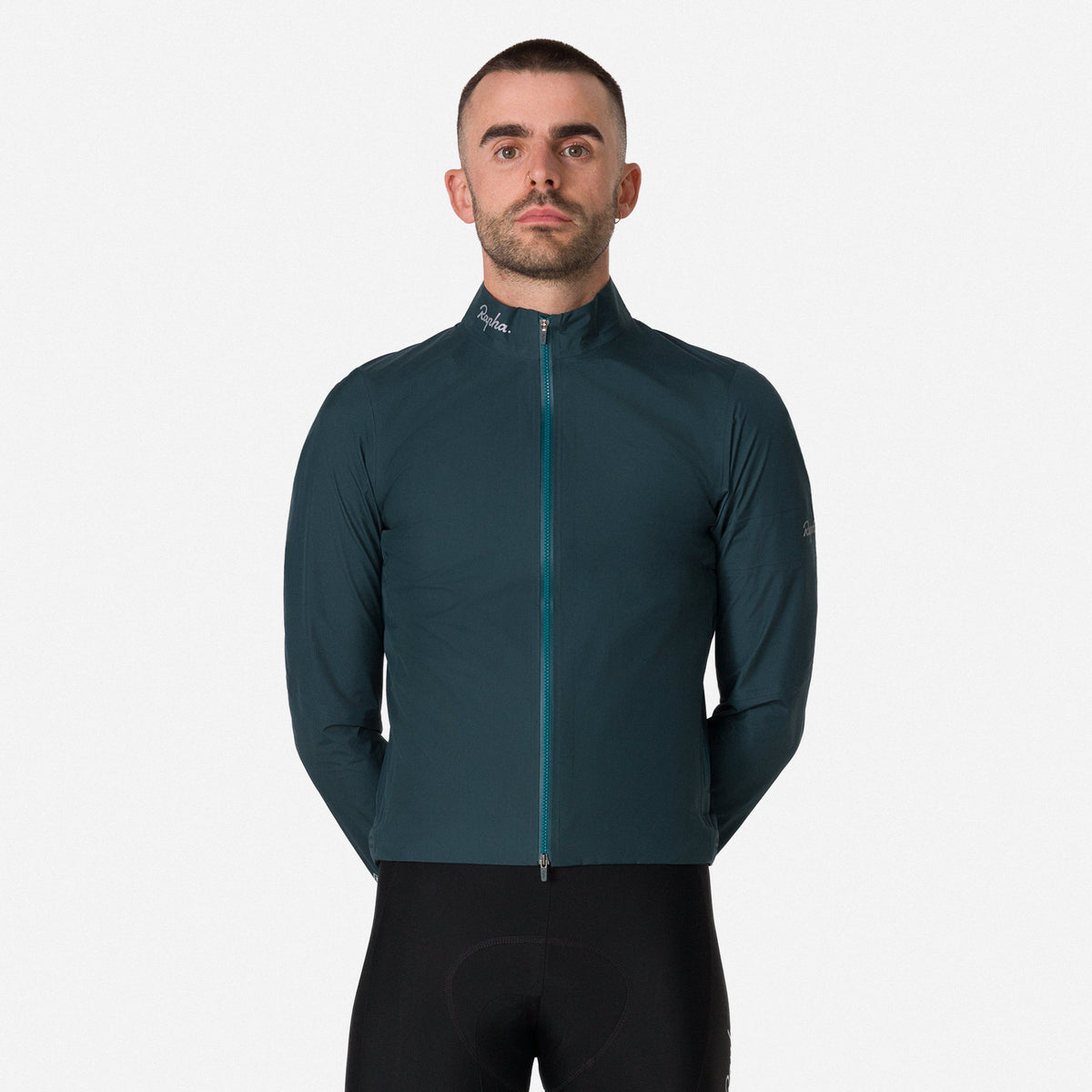 Men's Rapha Gore-Tex Rain Jacket - Forest Green/Black