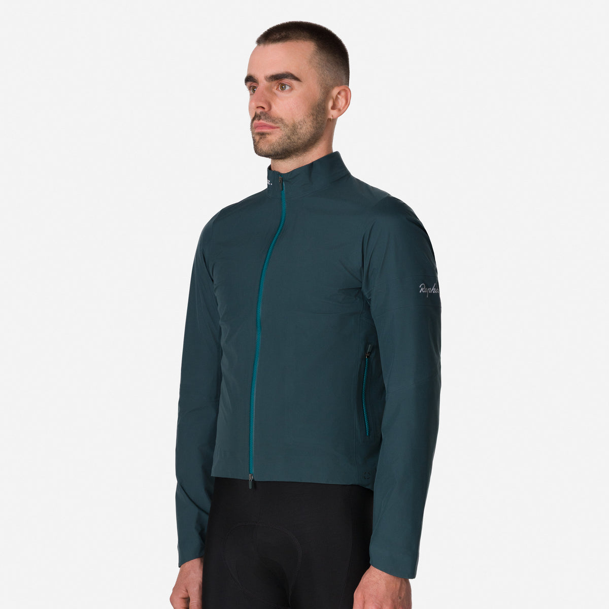Men's Rapha Gore-Tex Rain Jacket - Forest Green/Black