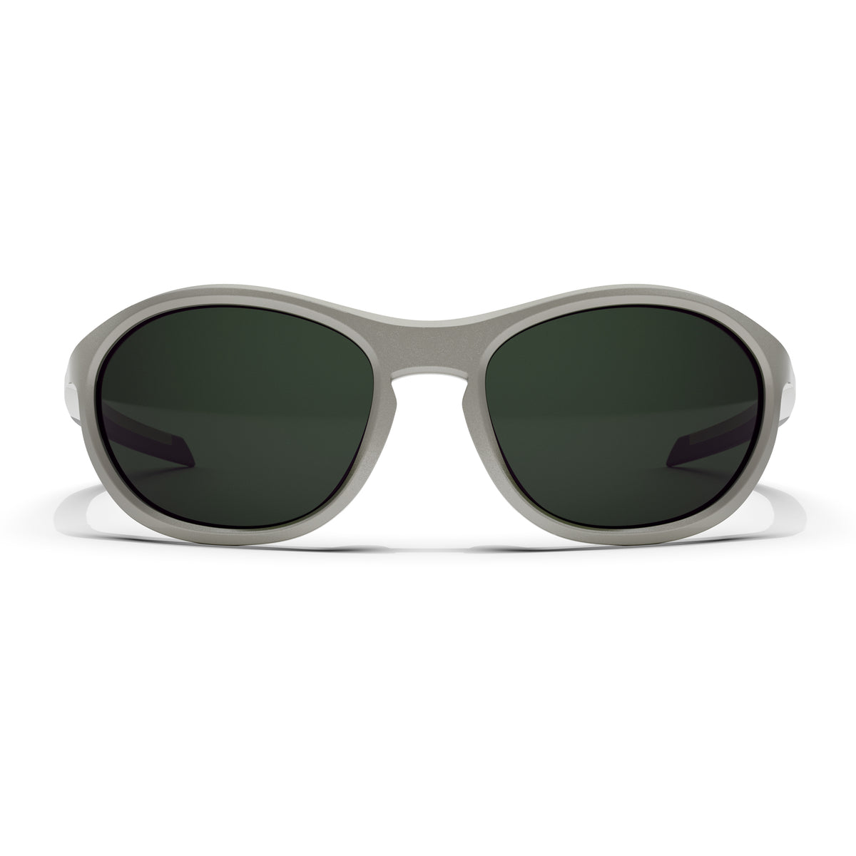 Dalton Glasses - Silver Metallic / Green