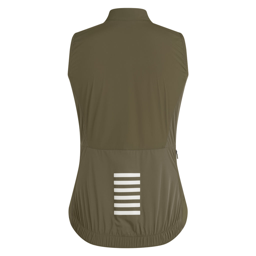 Women's Pro Team Insulated Gilet - Moss Green/White