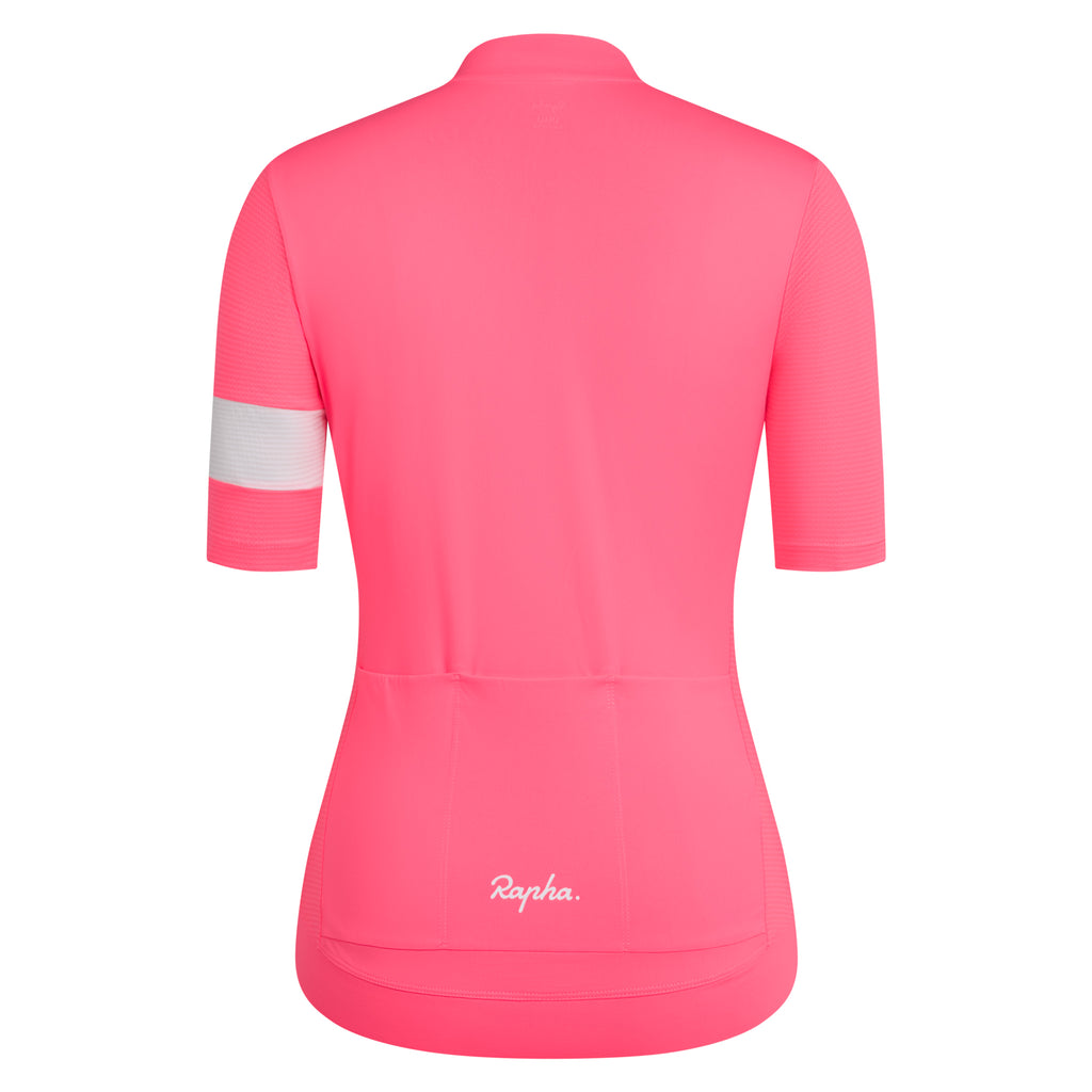 Women's Core Lightweight Jersey - High-Vis Pink/White