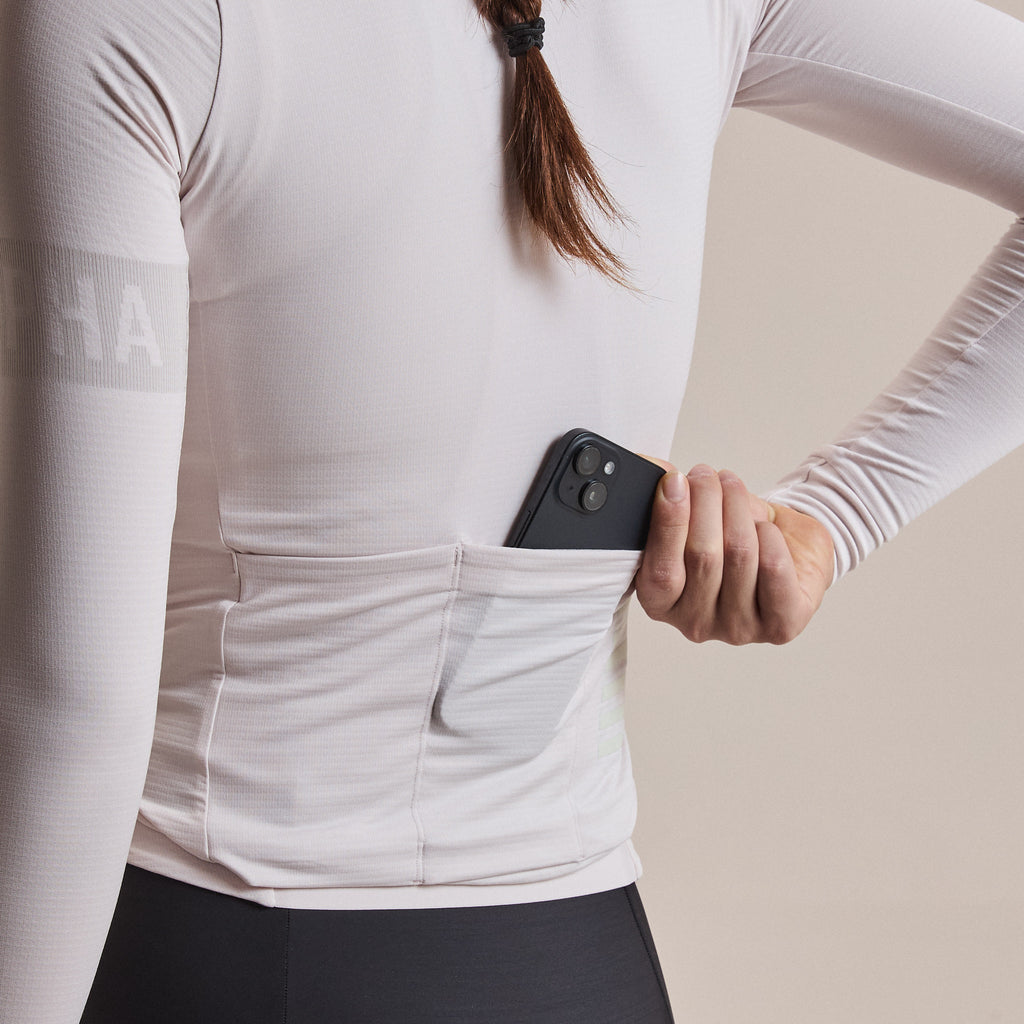 Women's Pro Team Long Sleeve Midweight Jersey II - Blush/White