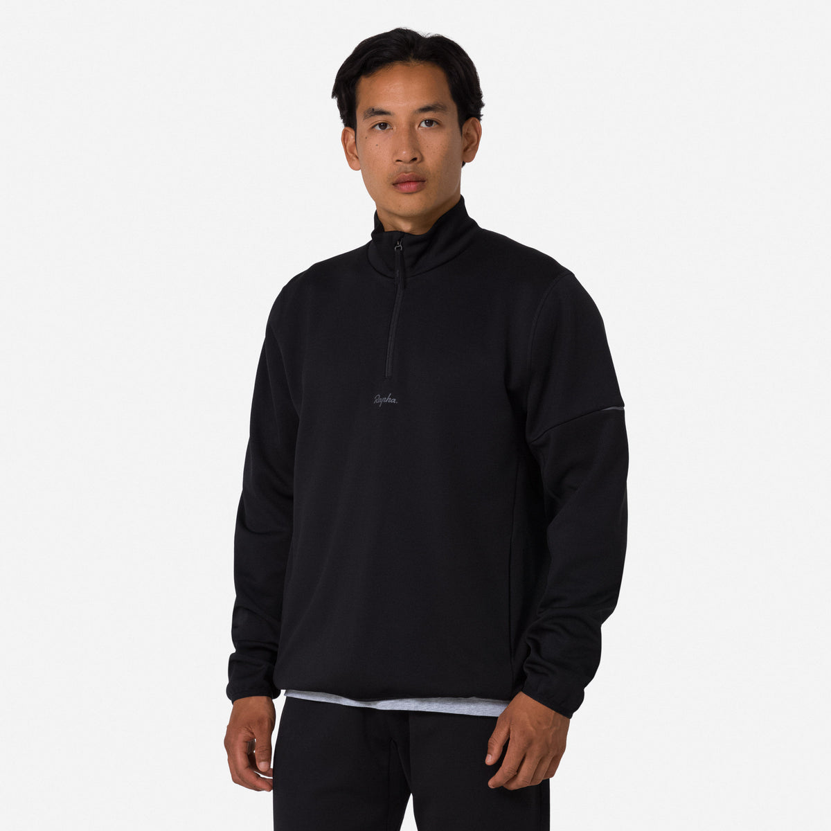 Men's Tech Fleece Half Zip - Black/Grey