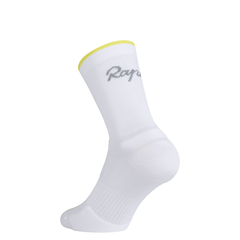 Brevet Socks - White/Chartreuse