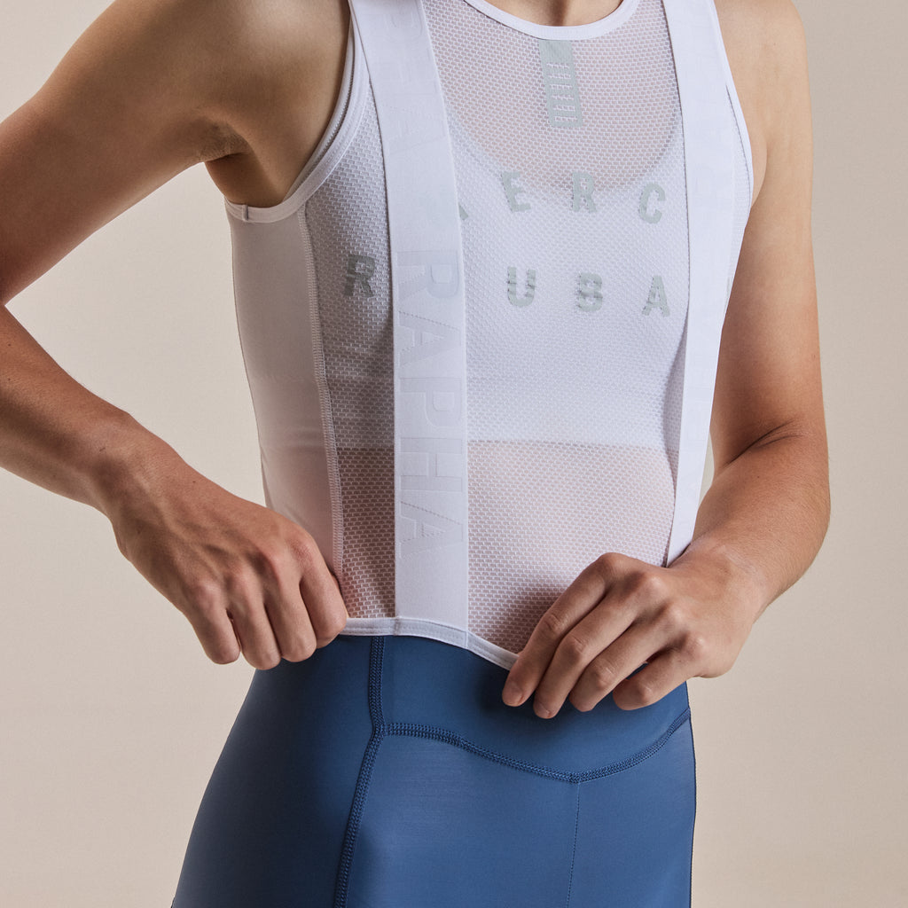 Women's Pro Team Training Bib Shorts II - Regular - Denim Blue/White