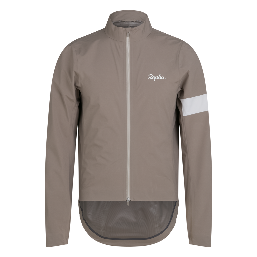 Men's Core Rain Jacket III - Dark Tan/White
