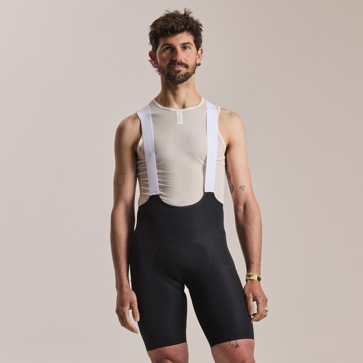 Men's Brevet Cargo Bib Shorts III - Black/White