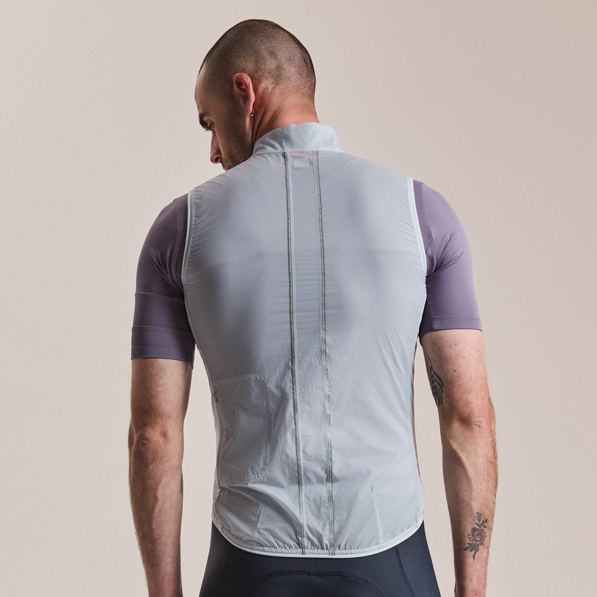 Men's Brevet Element Wind Gilet - Ice/Silver Reflective