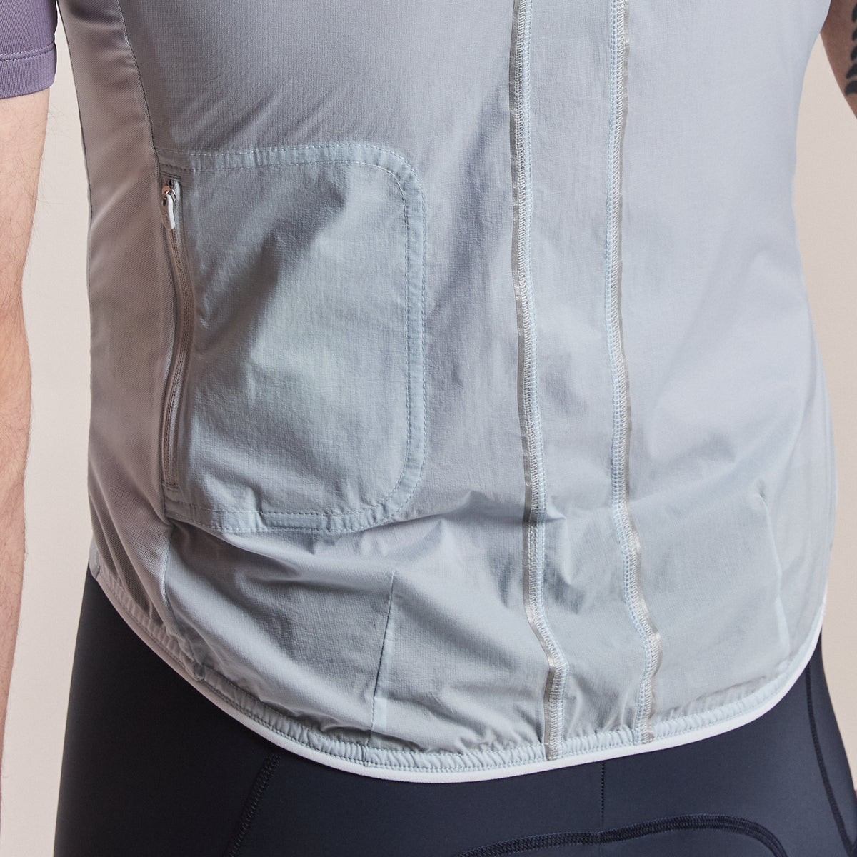 Men's Brevet Element Wind Gilet - Ice/Silver Reflective