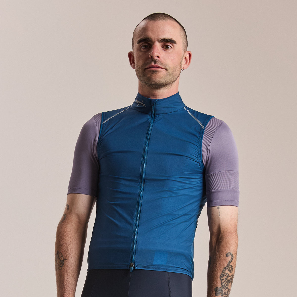 Men's Brevet Element Wind Gilet - Jewelled Blue/Silver Reflective