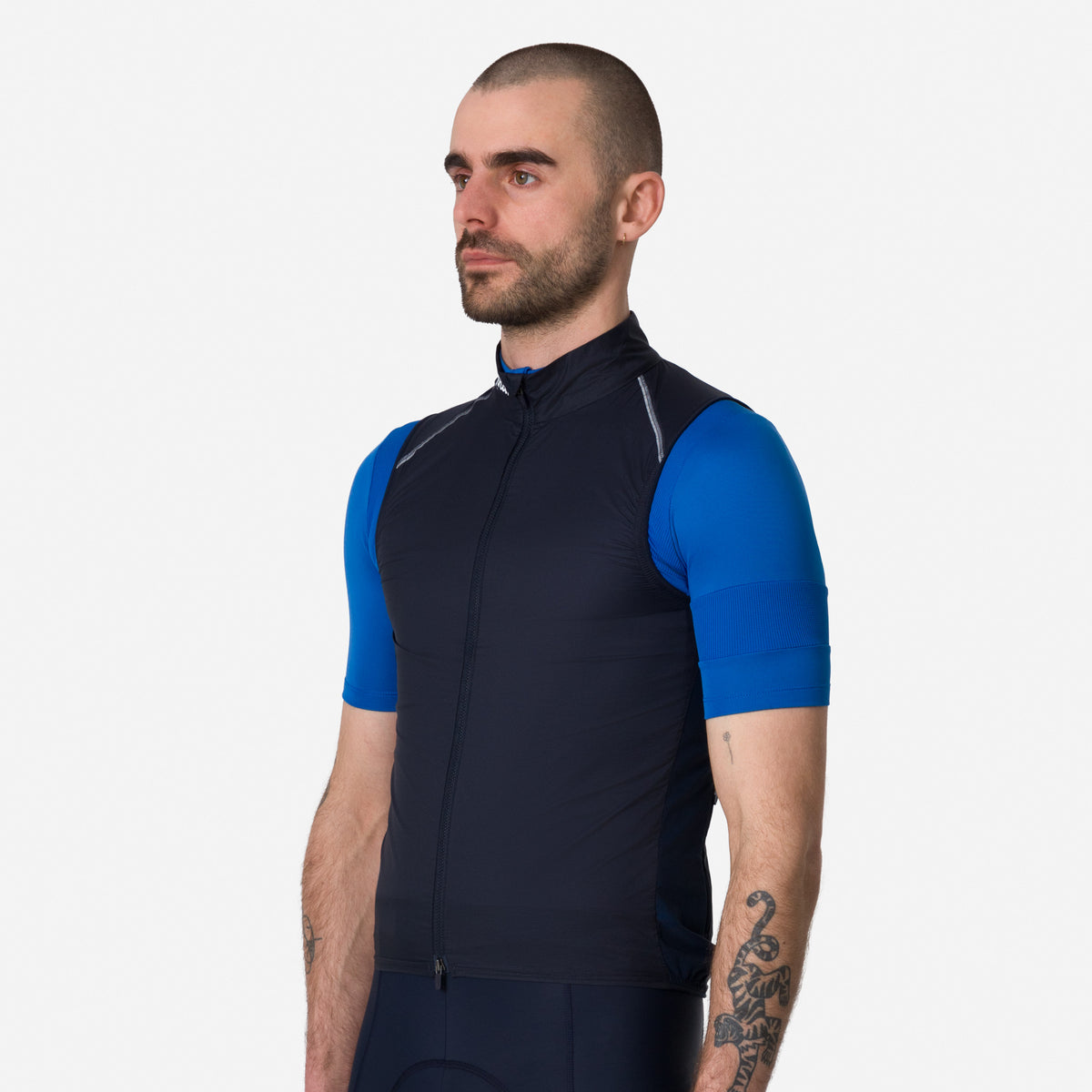 Men's Brevet Element Wind Gilet - Dark Navy/White