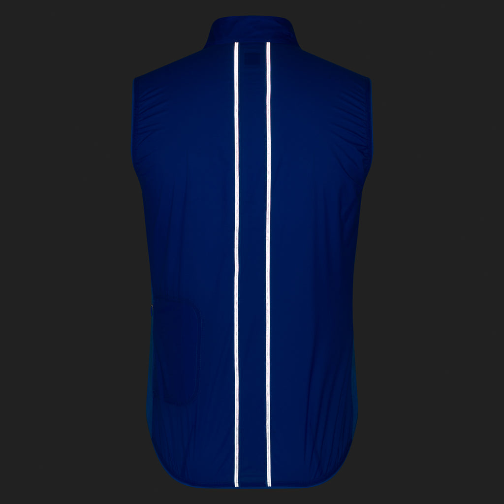 Men's Brevet Element Wind Gilet - Cobalt/Dark Navy