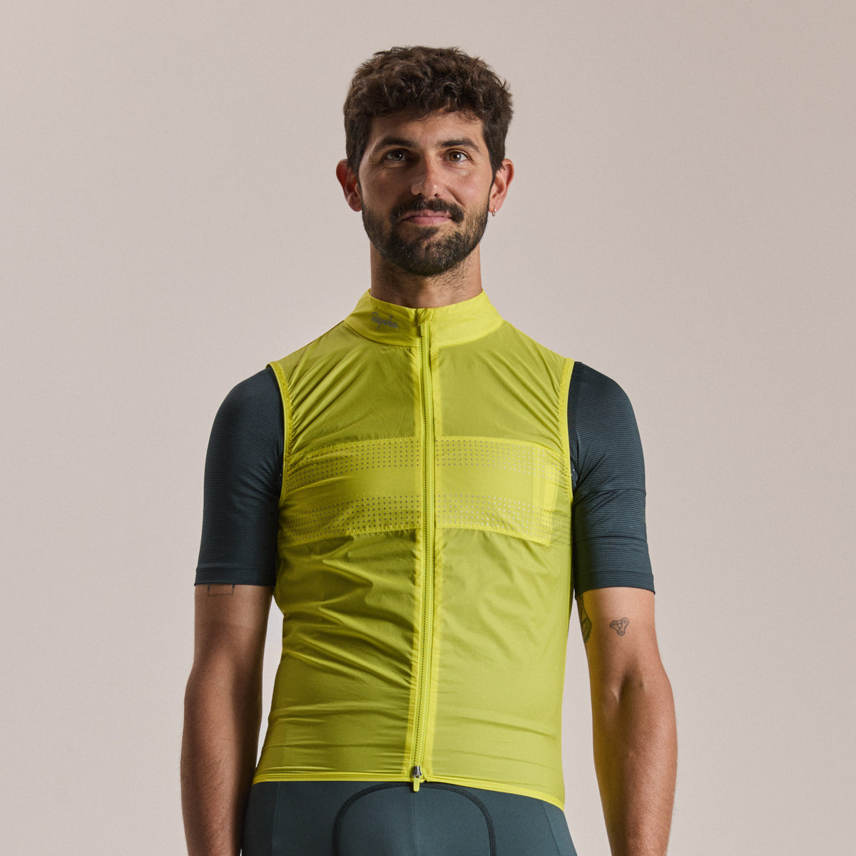 Men's Brevet Wind Gilet III - Chartreuse/Silver