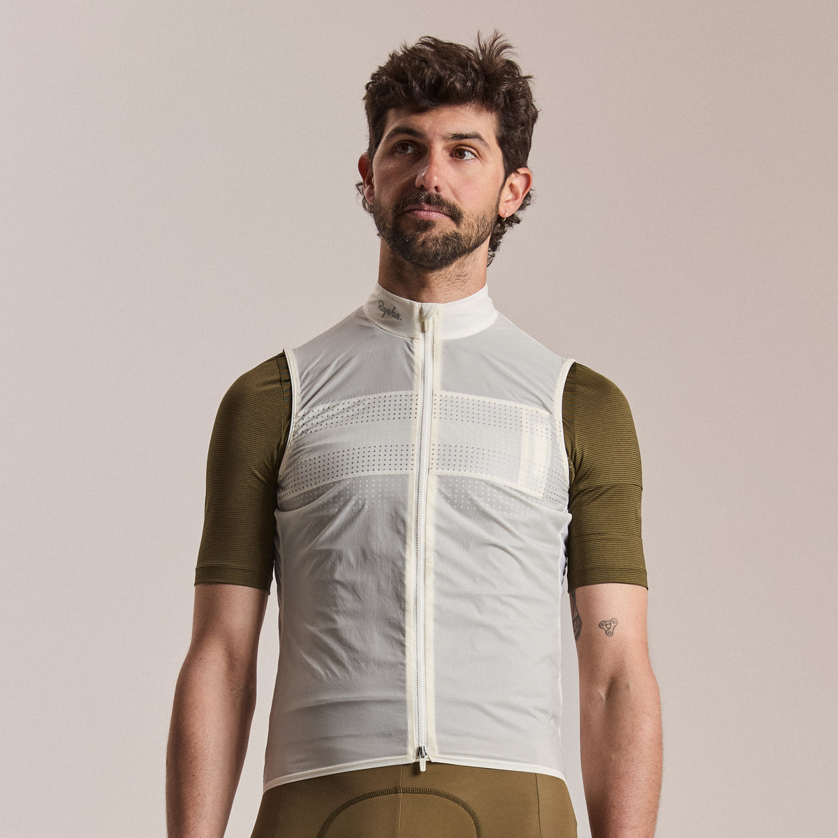 Men's Brevet Wind Gilet III - Cream/Silver