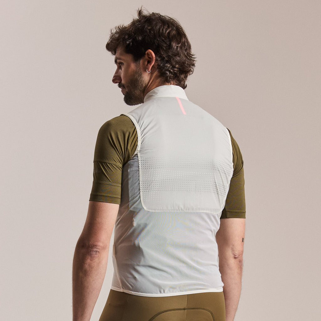 Men's Brevet Wind Gilet III - Cream/Silver
