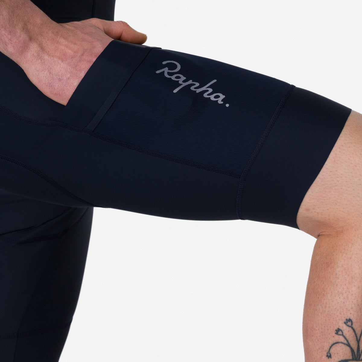 Men's Brevet Element Cargo Bib Shorts - Dark Navy/White