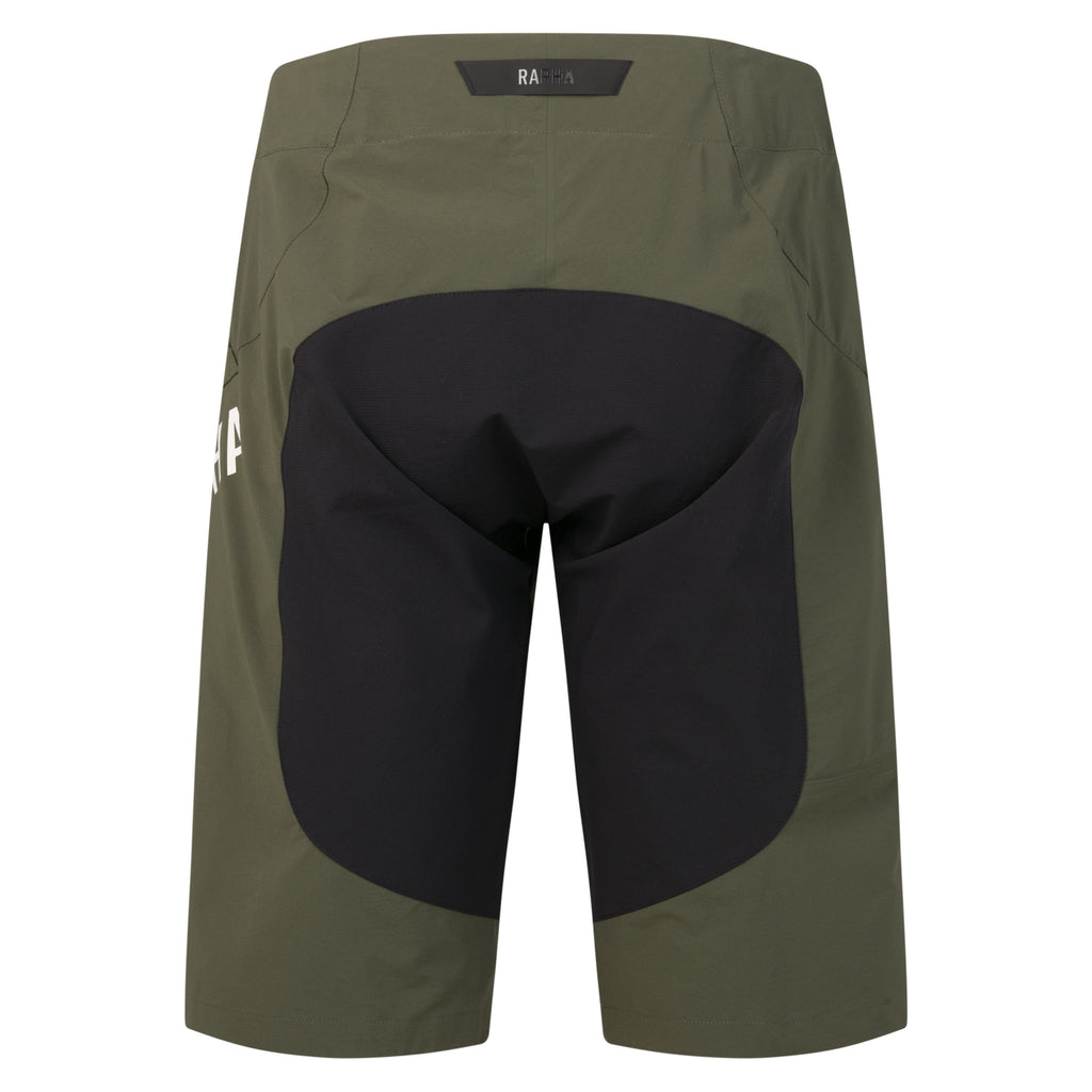 Men's Trail Finale Shorts - Dark Green/White