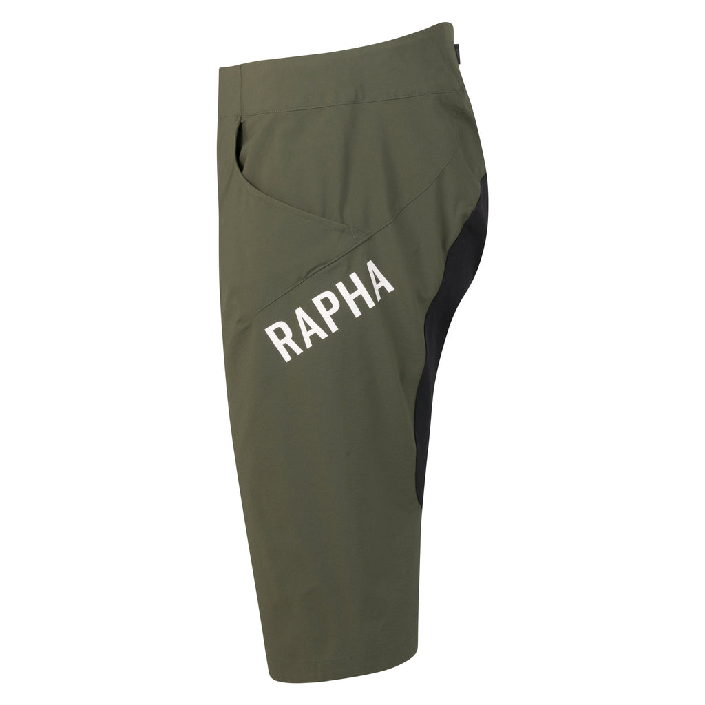 Men's Trail Finale Shorts - Dark Green/White