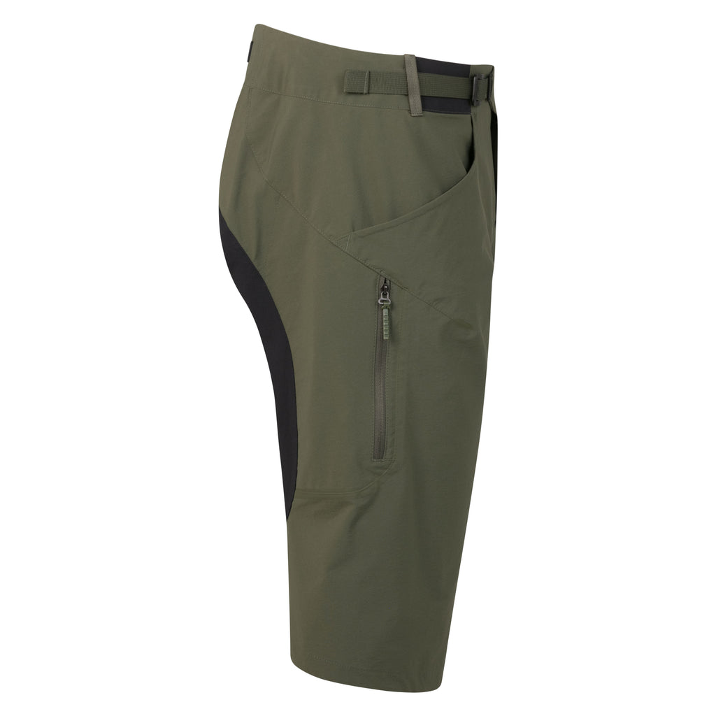 Men's Trail Finale Shorts - Dark Green/White
