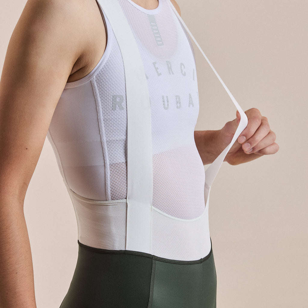 Women's Pro Team Bib Shorts III - Long - Bottle Green/White