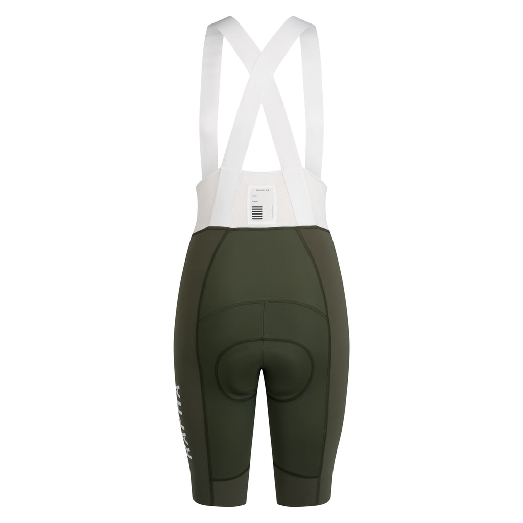 Women's Pro Team Bib Shorts III - Long - Dark Green/White