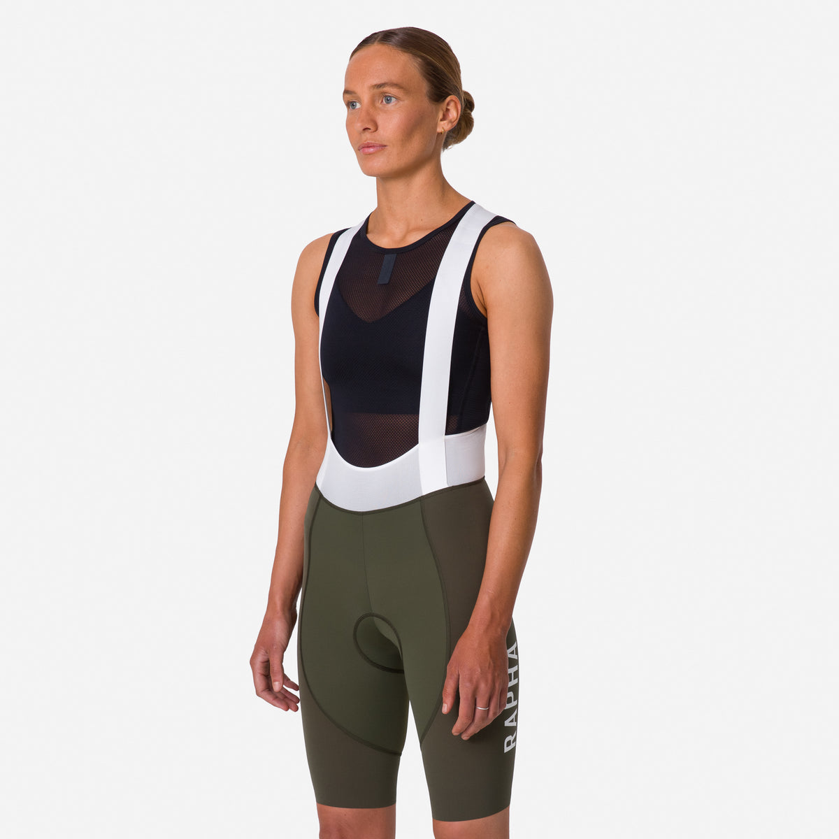 Women's Pro Team Bib Shorts III - Long - Dark Green/White