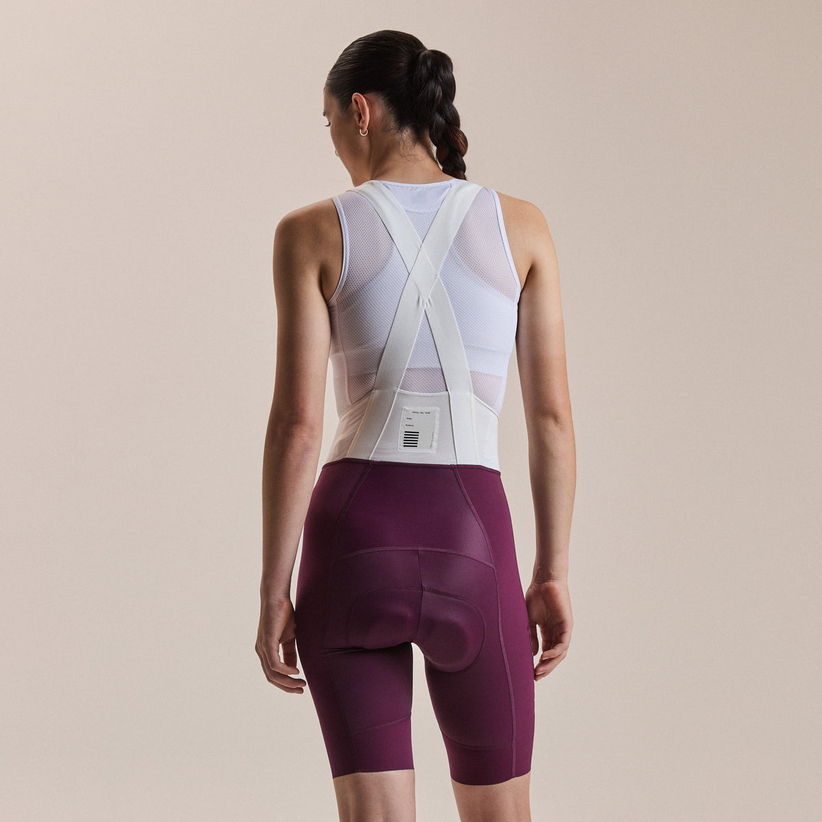 Women's Pro Team Bib Shorts III - Long - Plum/White