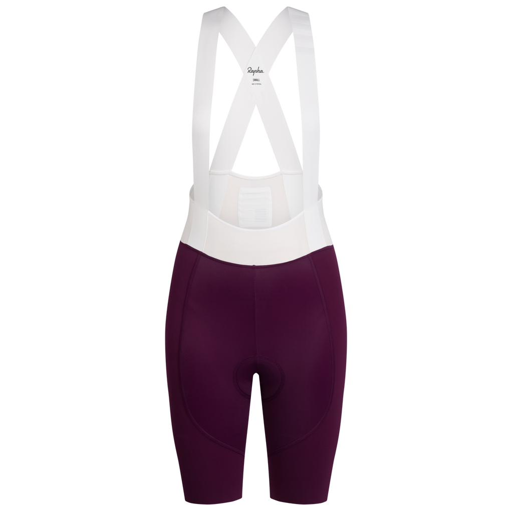 Women's Pro Team Bib Shorts III - Regular - Plum/White