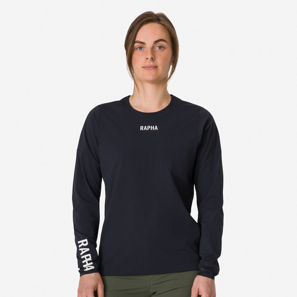 Women's Trail Finale Windblock Jersey - Black/White