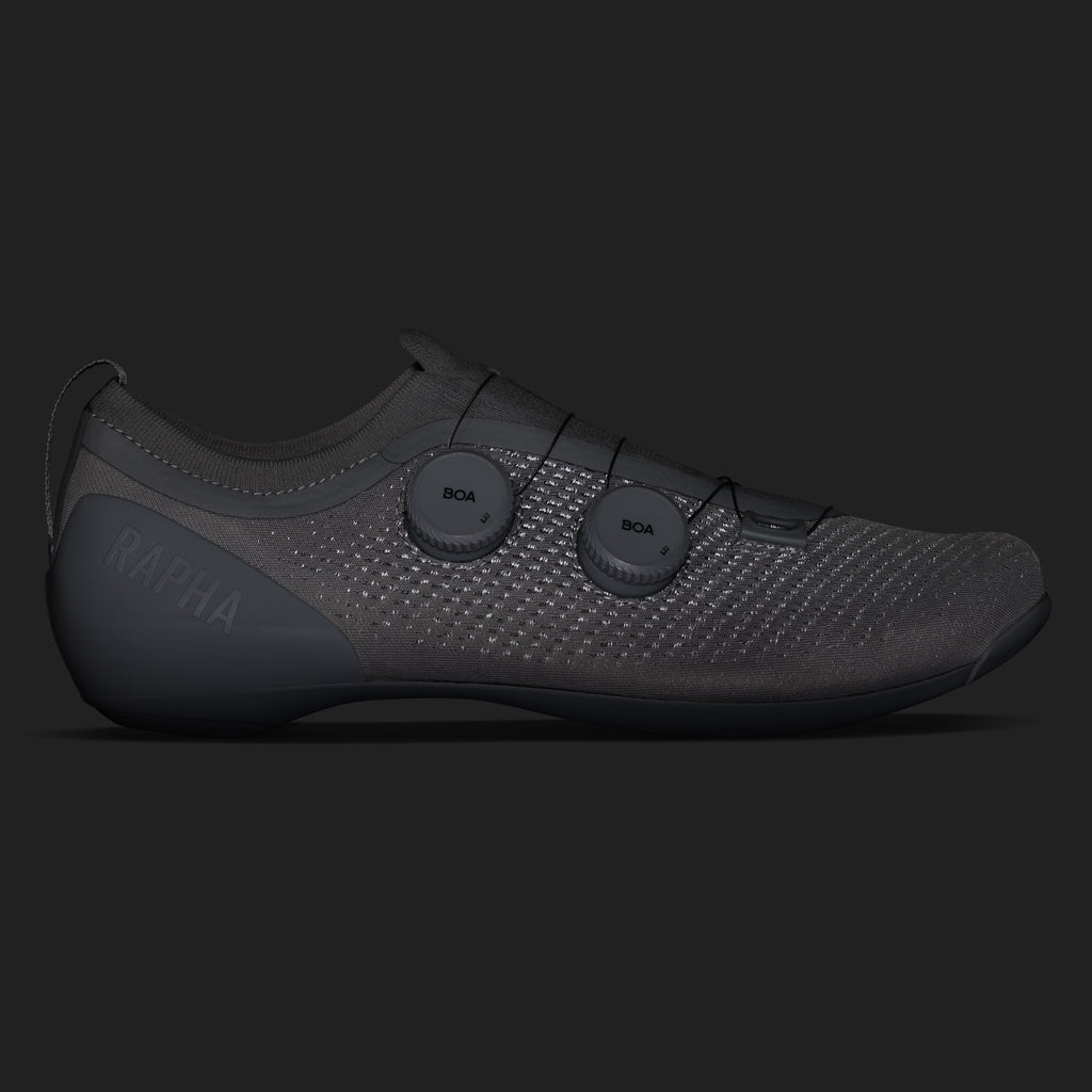 Pro Team Powerweave Road Shoes - Dark Grey/Silver