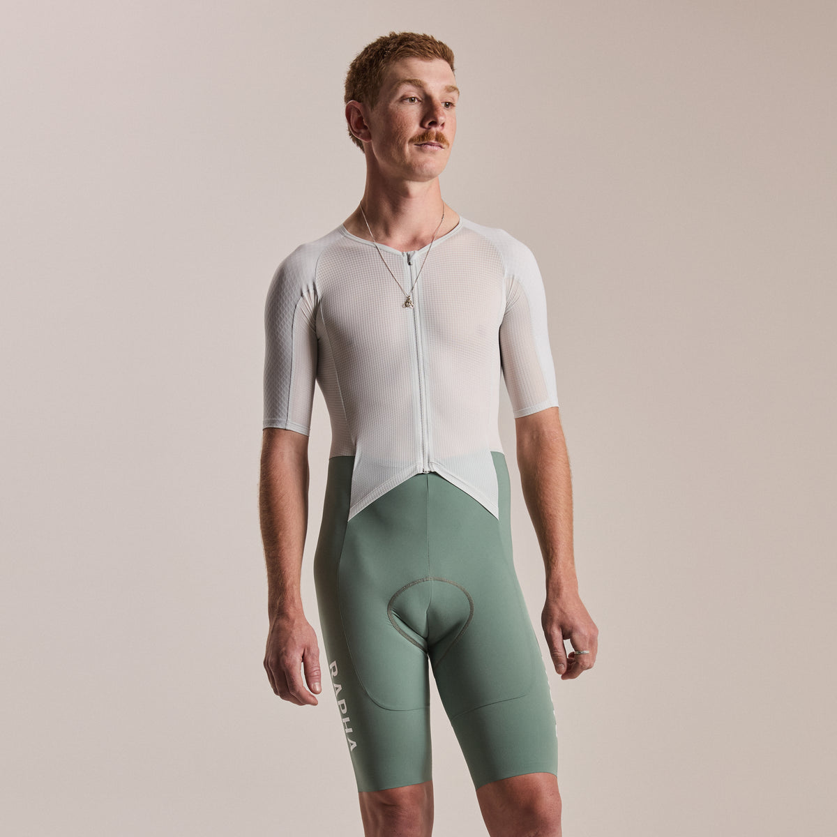 Men's Pro Team Summer Roadsuit - Silver/Laurel