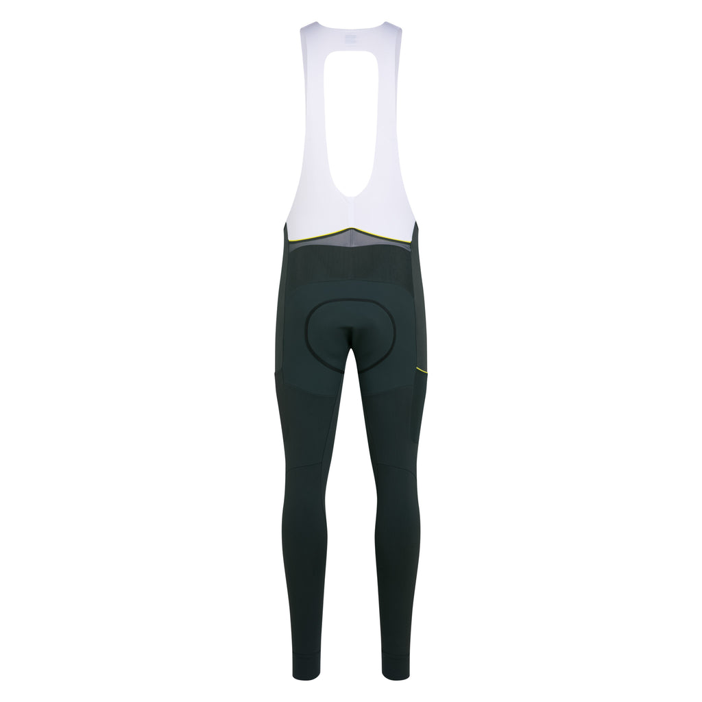 Men's Brevet Cargo Winter Tights - Dark Forest/Chartreuse