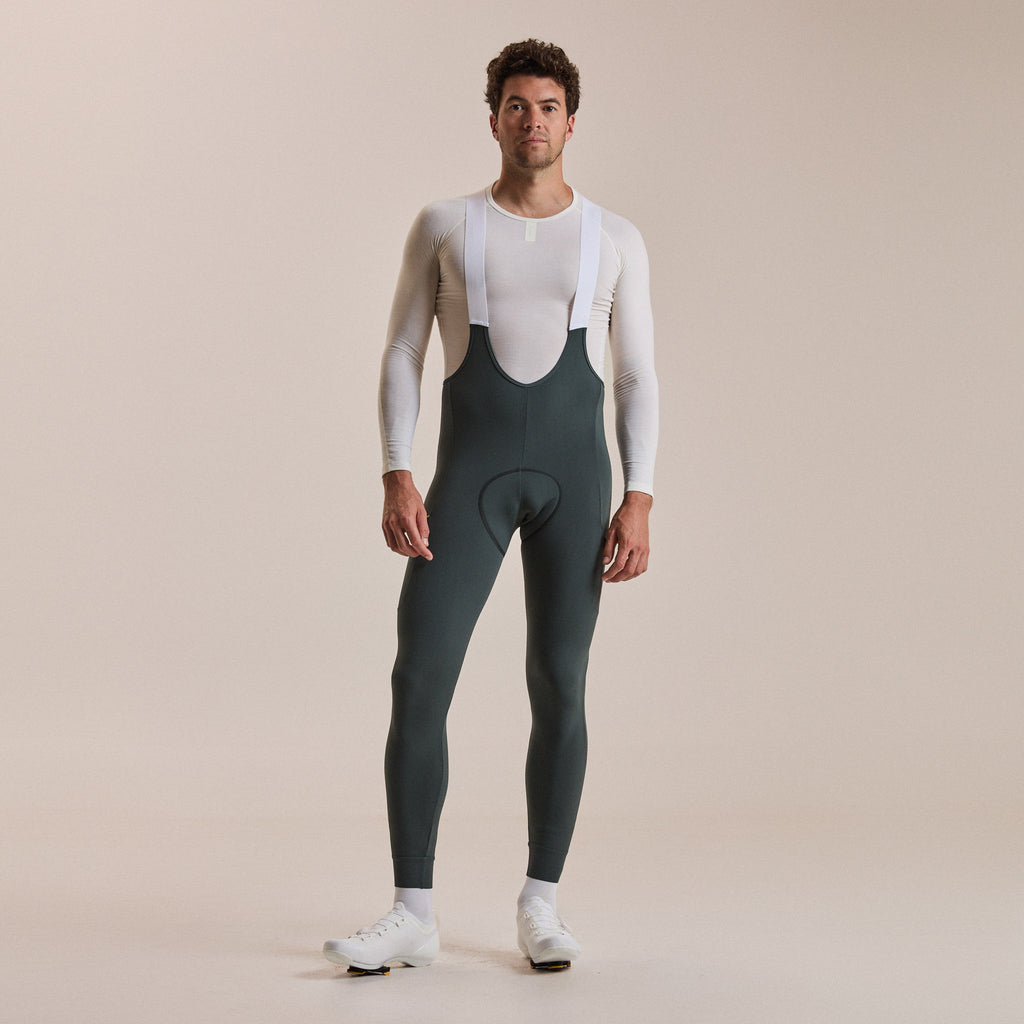 Men's Brevet Cargo Winter Tights - Dark Forest/Chartreuse