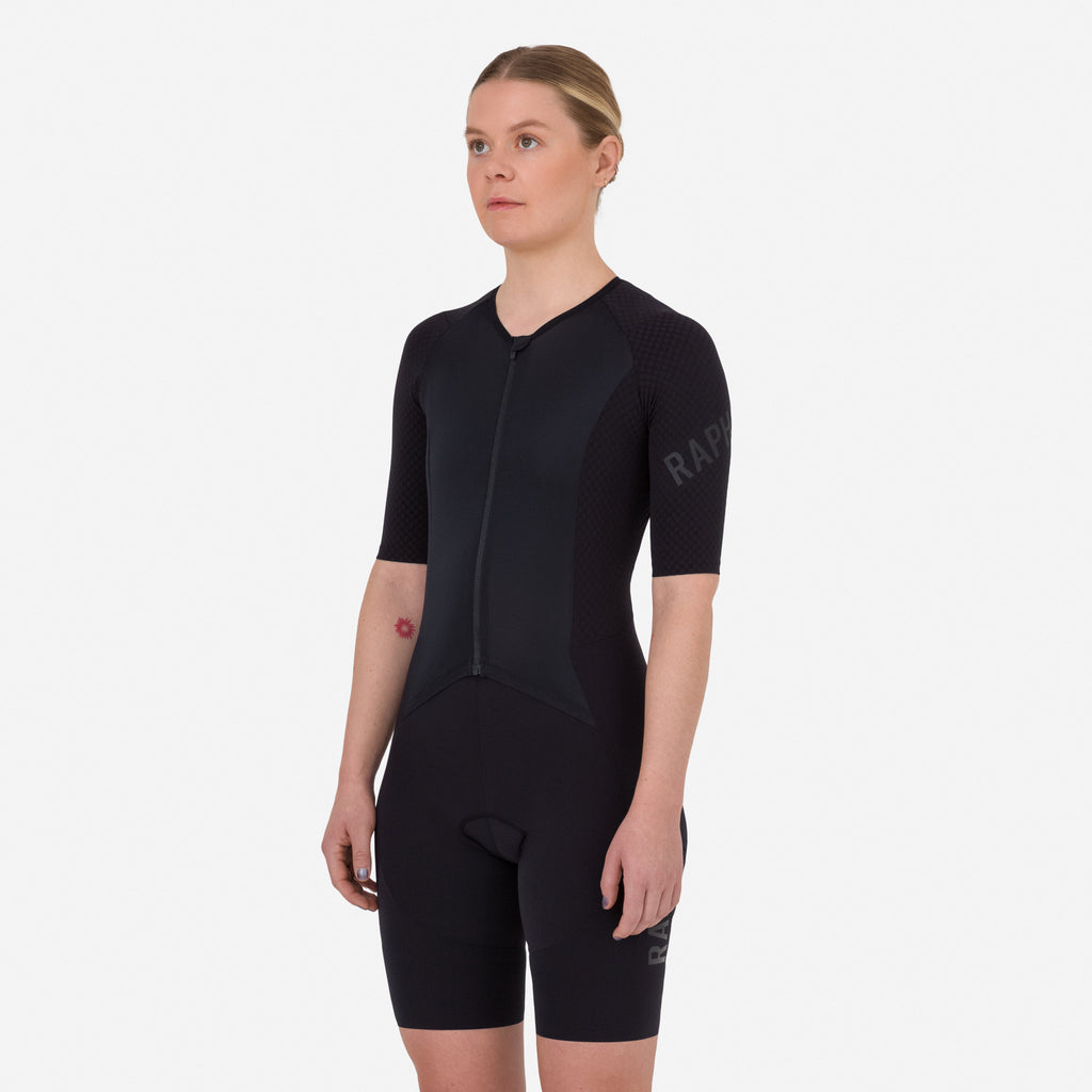 Women's Pro Team Roadsuit - Black/Black