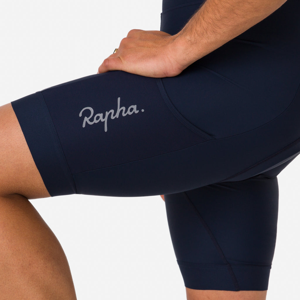 Men's Core Cargo Bib Shorts - Dark Navy/White