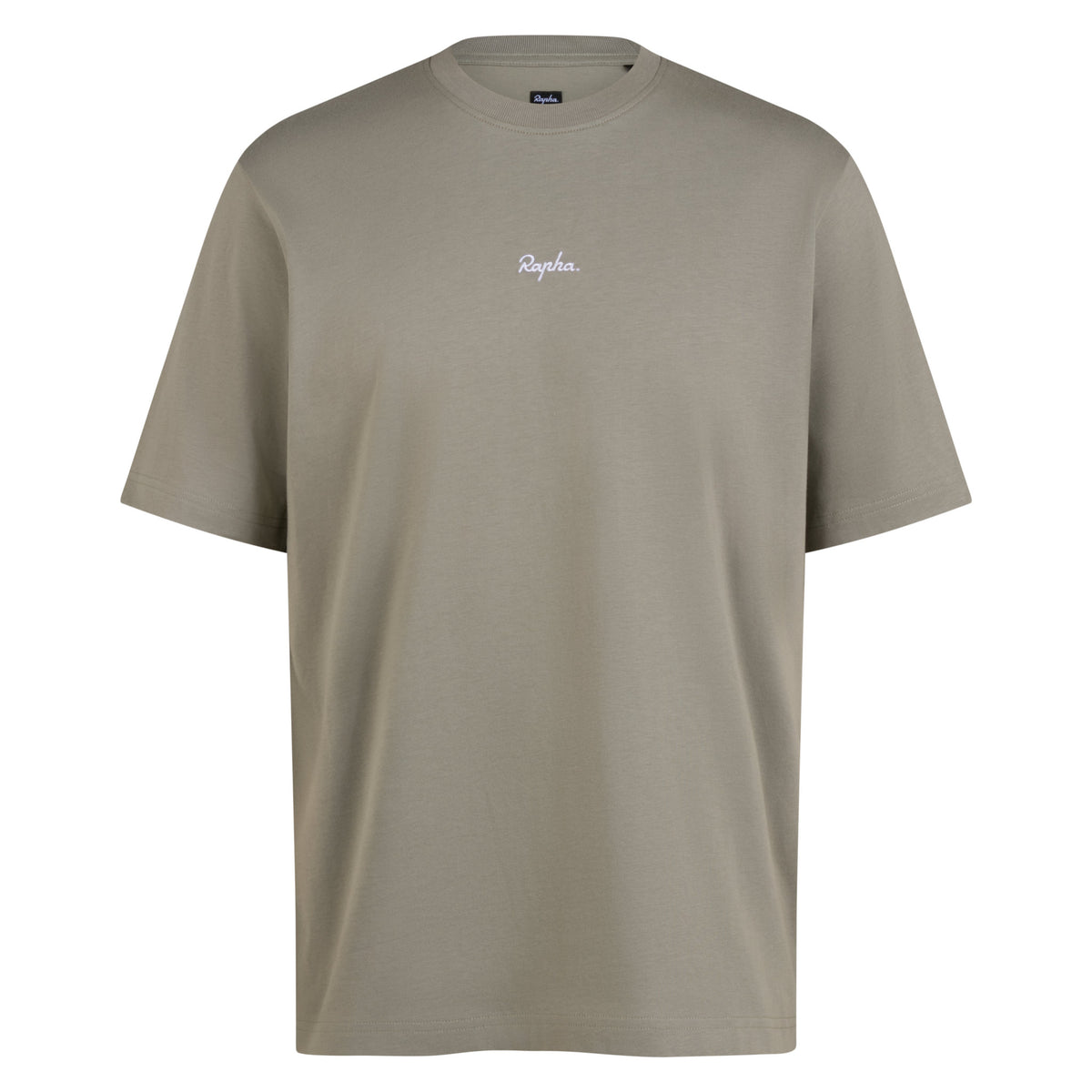 Men's Regular Cotton T-Shirt - Khaki/White
