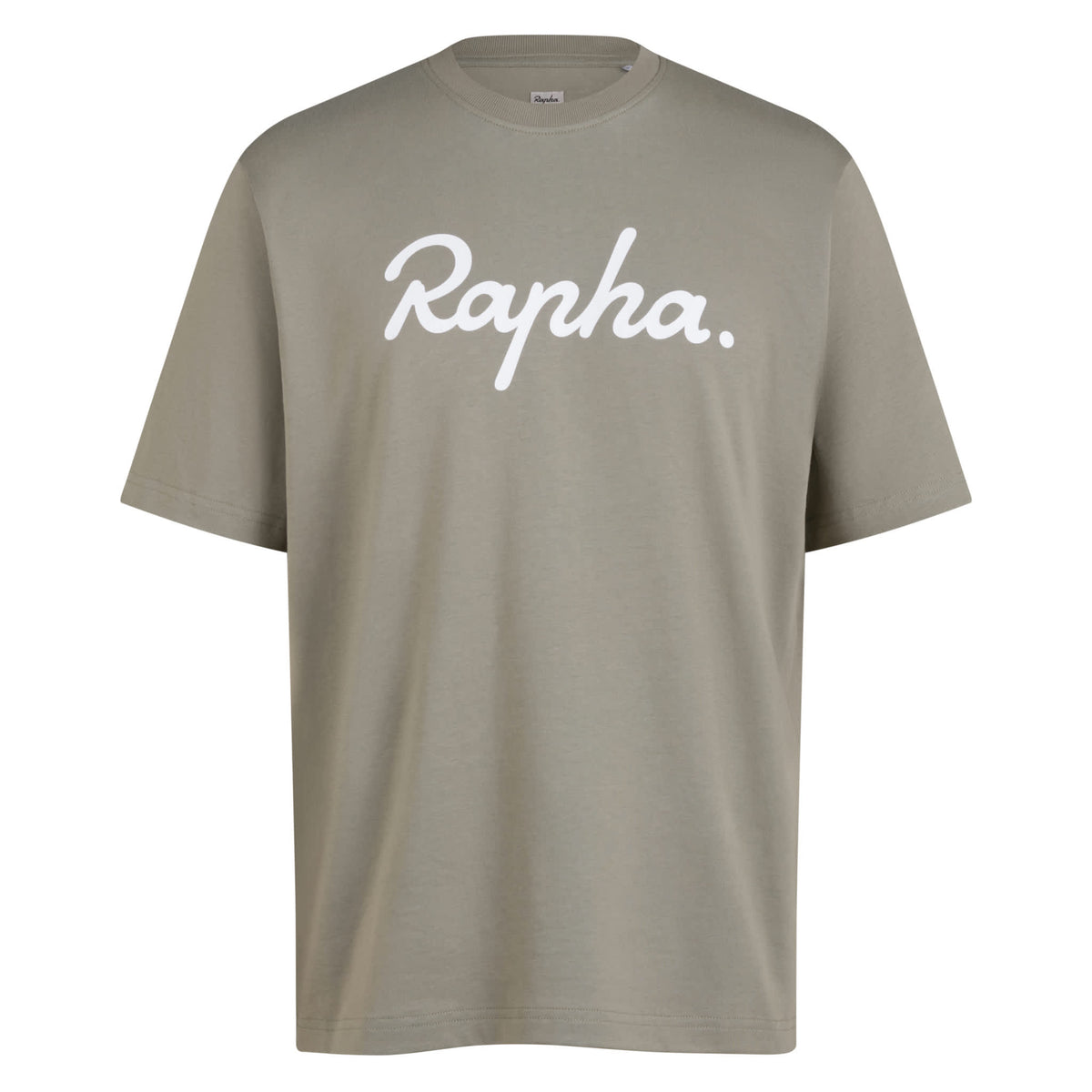 Men's Cotton Logo T-Shirt - Khaki/White