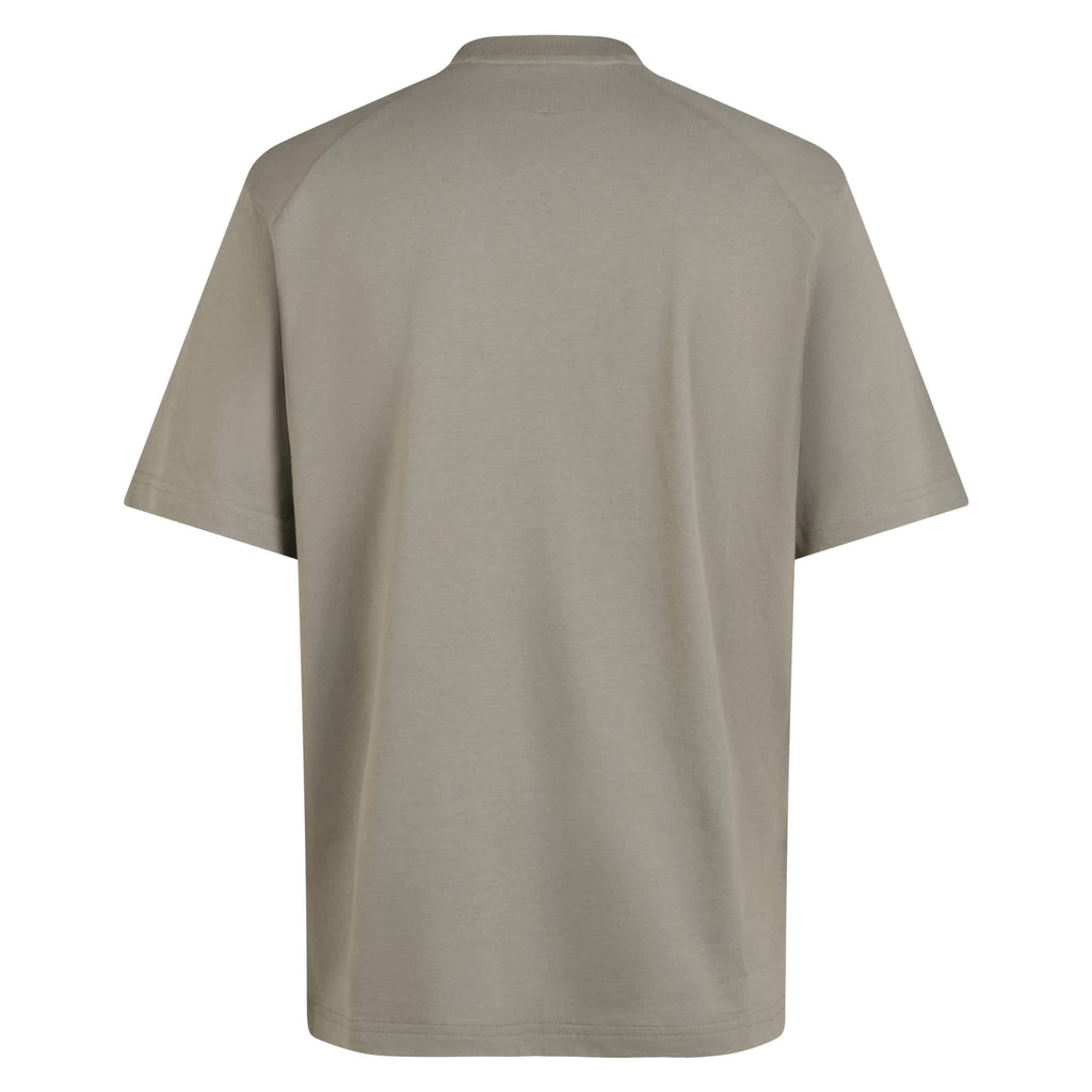 Men's Cotton Logo T-Shirt - Khaki/White