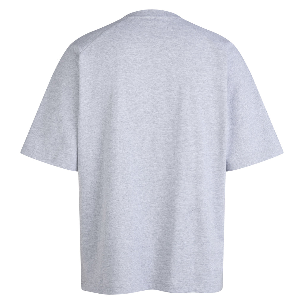 Men's Relaxed Cotton T-Shirt - Grey/White