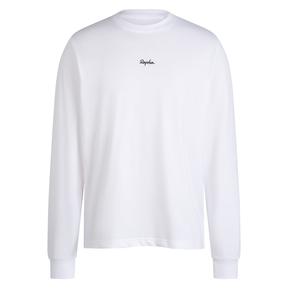 Men's Long Sleeve Cotton T-Shirt - White/Black