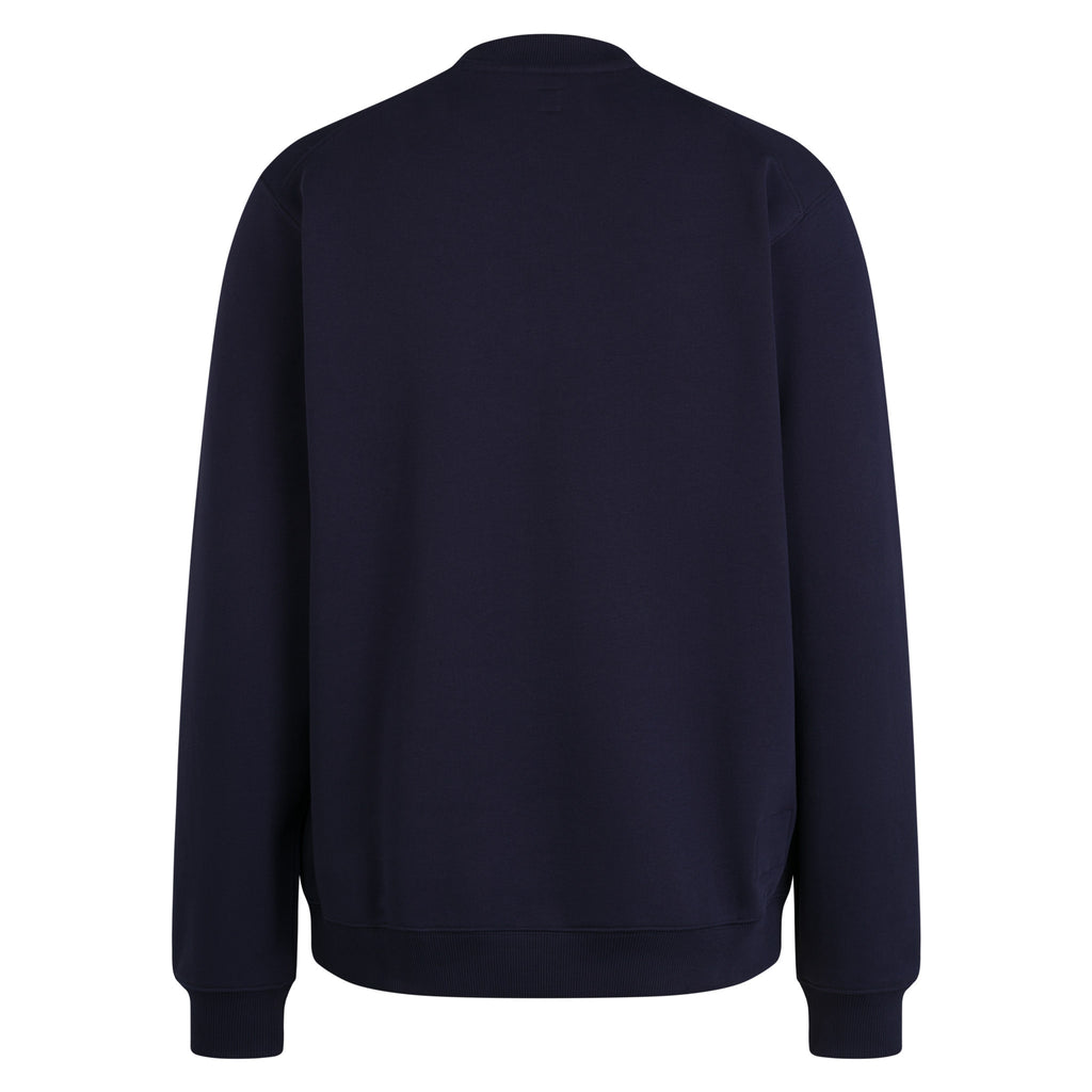 Men's Heavyweight Cotton Sweatshirt - Dark Navy/White